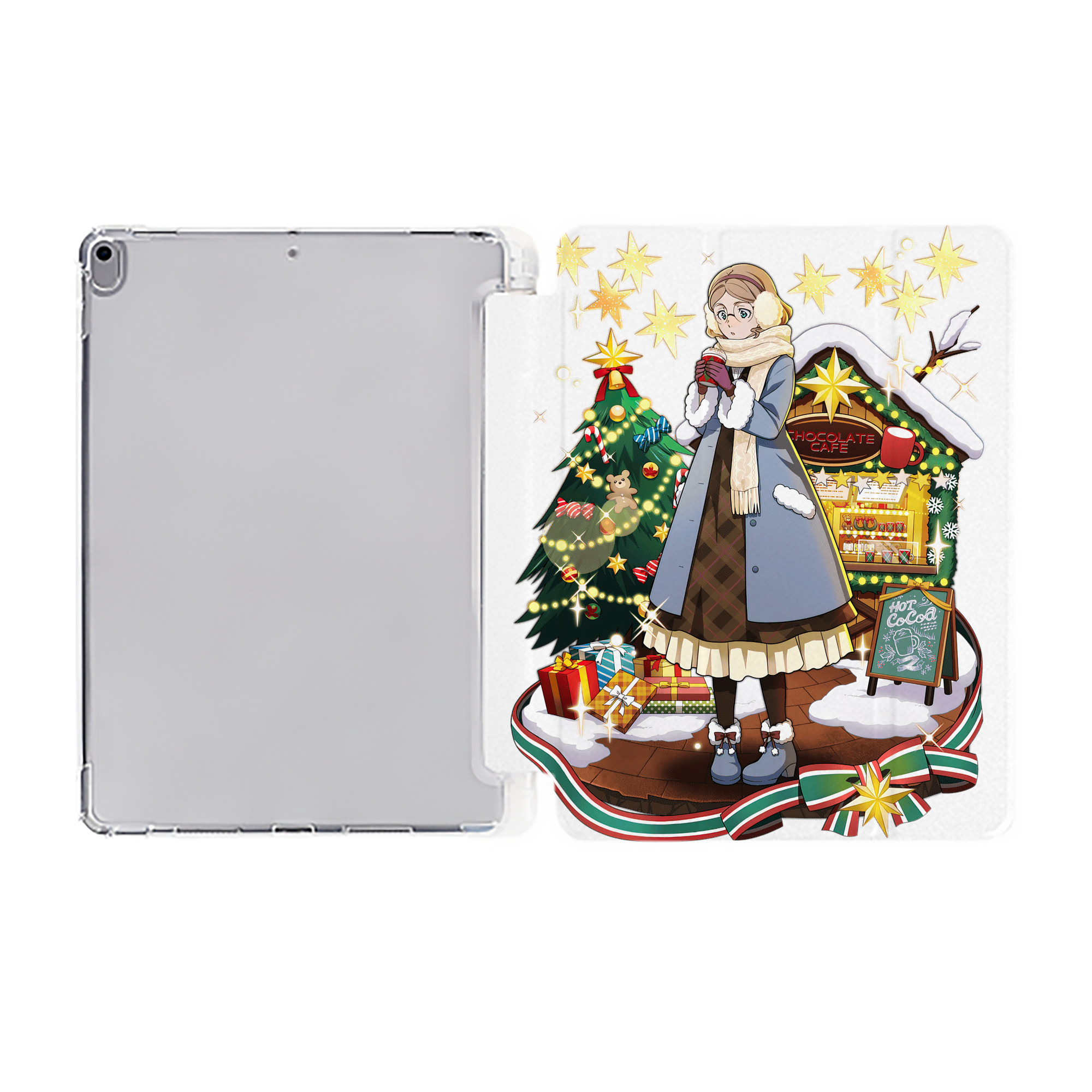 （画像用） 文豪ストレイドッグス Bungo Stray Dogs IPad ケース ペン収納付き 三つ折りスタンド PUレザー×シリコン 対応機種9.5/10.5/10.9インチ